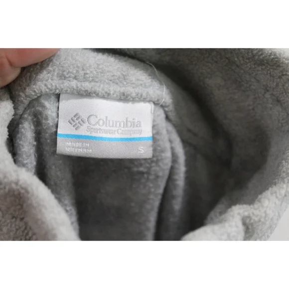Columbia Men Sweater Fleece Gray Mock Neck Size Small - Picture 2 of 11